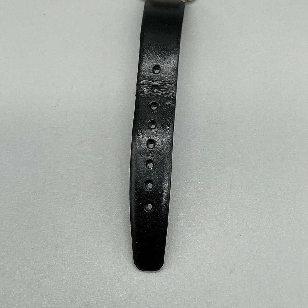 Caravelle By Bulova Womens Watch 20mm Tank White Dial Black Leather New Battery